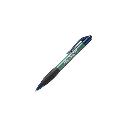 SKILCRAFT Bio-Write 7520-01-578-9308 Ballpoint Pen - Fine Pen Point - Refillable - Retractable - Blue - Bioplastic Barrel - 1 Dozen