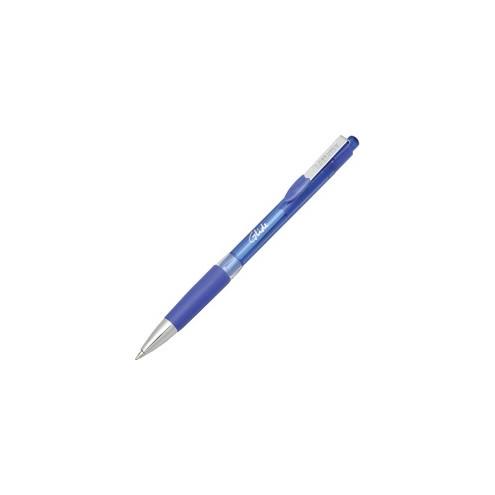 SKILCRAFT Glide Retractable Ballpoint Pen - Medium Pen Point - 1 mm Pen Point Size - Retractable - Blue - 3 / Pack