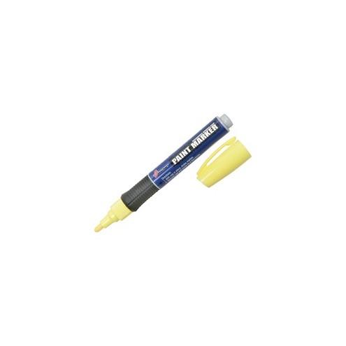 SKILCRAFT Oil-based Paint Markers - Medium Marker Point - Bullet Marker Point Style - Yellow Oil Based Ink - 6 / Pack