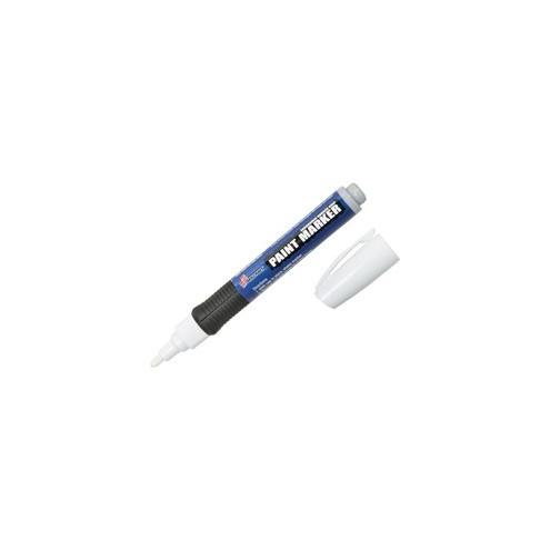 SKILCRAFT Oil-based Paint Markers - Medium Marker Point - Bullet Marker Point Style - White Oil Based Ink - 6 / Pack