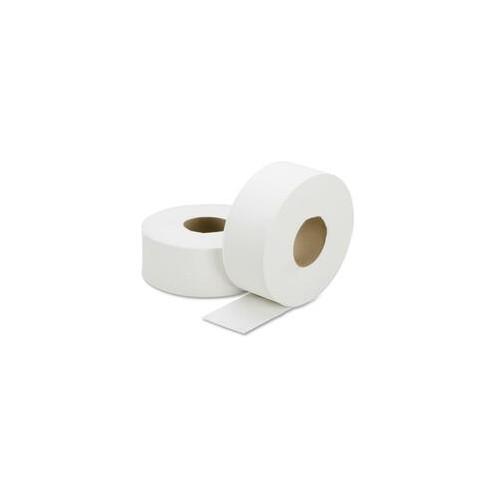 SKILCRAFT Jumbo Roll Toilet Tissue - 1 Ply - 3.70" x 2000 ft - White - Fiber - Non-chlorine Bleached - For Restroom, Washroom - 12 / Box