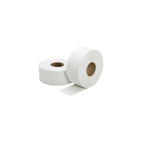 SKILCRAFT Jumbo Roll Toilet Tissue - 2 Ply - 3.70" x 1000 ft - White - Fiber - Non-chlorine Bleached - For Restroom, Washroom - 12 / Box