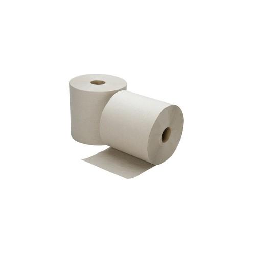 SKILCRAFT 1-ply Hard Roll Paper Towel - 1 Ply - 8" x 800 ft - Natural - Fiber, Paper - Absorbent, Nonperforated, Non-chlorine Bleached - For Restroom - 6 Rolls Per Carton - 6 / Carton