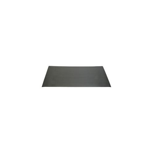 Ribbed Vinyl Anti-Fatigue Mat, 24 x 36, Black