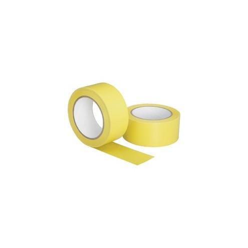 SKILCRAFT Floor Safety Marking Tape - 36 yd Length x 2" Width - 3" Core - Plastic, Vinyl - Rubber Backing - 1 Roll - Yellow