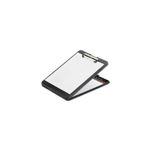 SKILCRAFT Lightweight Portable Storage Clipboard - 0.50" Clip Capacity - 8 1/2" x 11" - Polypropylene - Black - 1 Each