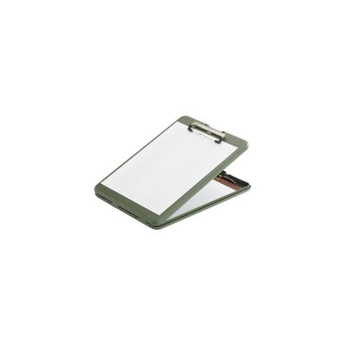 SKILCRAFT Lightweight Portable Storage Clipboard - 0.50" Clip Capacity - 8 1/2" x 11" - Polypropylene - Green - 1 Each