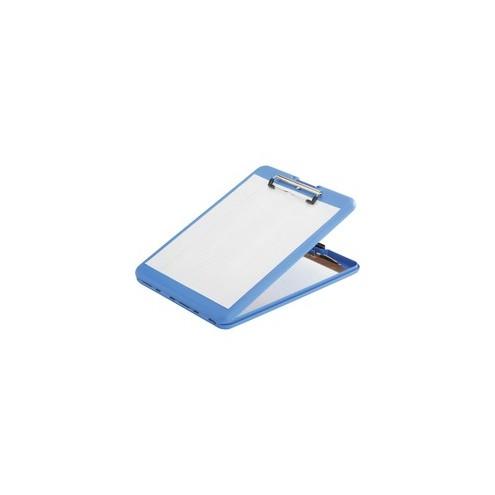 SKILCRAFT Lightweight Portable Storage Clipboard - 0.50" Clip Capacity - 8 1/2" x 11" - Polypropylene - Blue - 1 Each