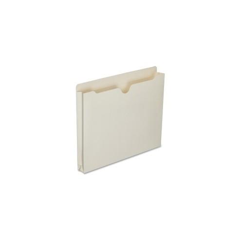 SKILCRAFT Double-ply Tab Expanding Manila File Jackets - Letter - 8 1/2" x 11" Sheet Size - 1" Expansion - Straight Tab Cut - 11 pt. Folder Thickness - Manila - Manila - Recycled - 50 / Box