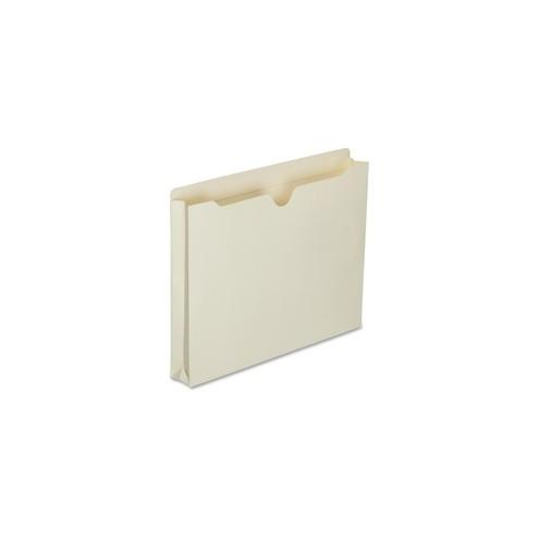SKILCRAFT Double-ply Tab Expanding Manila File Jackets - Letter - 8 1/2" x 11" Sheet Size - 1 1/2" Expansion - Straight Tab Cut - 11 pt. Folder Thickness - Manila - Manila - Recycled - 50 / Box