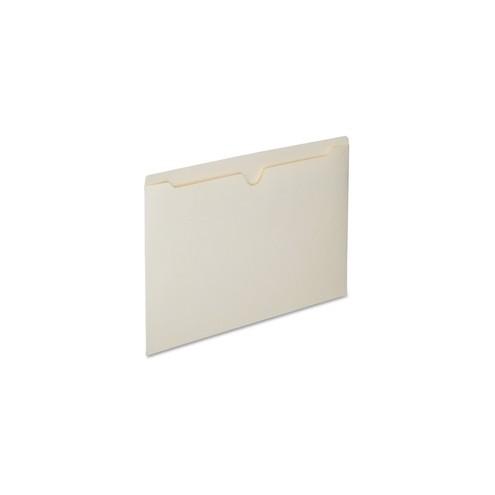 SKILCRAFT Double-ply Tab Flat Manila File Jackets - Legal - 8 1/2" x 14" Sheet Size - Straight Tab Cut - 11 pt. Folder Thickness - Manila - Manila - Recycled - 100 / Box