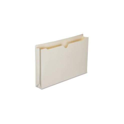 SKILCRAFT Double-ply Tab Expanding Manila File Jackets - Legal - 8 1/2" x 14" Sheet Size - 2" Expansion - Straight Tab Cut - 11 pt. Folder Thickness - Manila - Manila - Recycled - 50 / Box