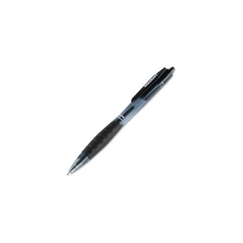 SKILCRAFT Retractable Ballpoint Pen - 1.4 mm Pen Point Size - Refillable - Retractable - Black - Transparent Barrel - 12 / Dozen