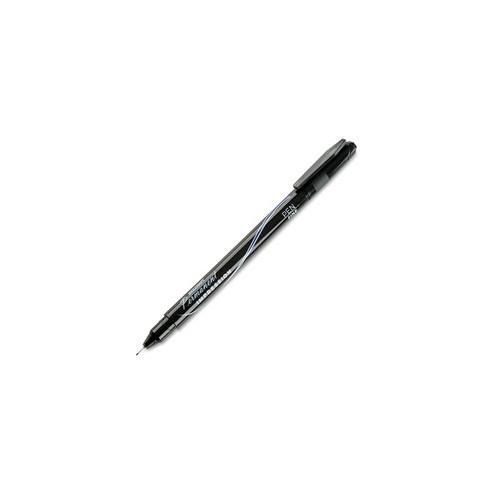 SKILCRAFT Permanent Impression Pens - Fine Marker Point - Blue - Black Barrel - 12 / Dozen