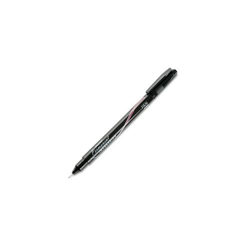 SKILCRAFT Permanent Impression Pens - Fine Marker Point - Red - Black Barrel - 12 / Dozen