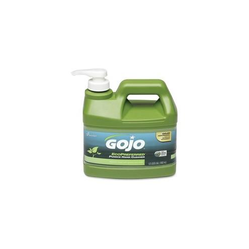 SKILCRAFT GOJO EcoPreferred Pumice Hand Cleaner - Lime Scent - 64 fl oz (1892.7 mL) - Dirt Remover, Grease Remover, Soil Remover - Hand - Gray - Heavy Duty, Bio-based - 6 / Box