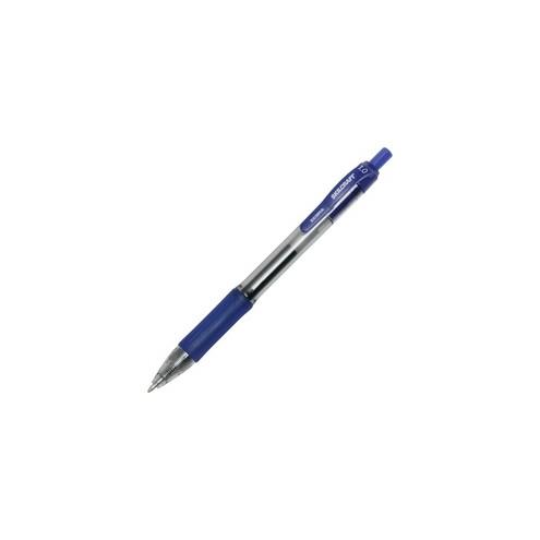 SKILCRAFT Zebra Retractable Gel Pen - TAA Compliant - Bold Pen Point - 1 mm Pen Point Size - Conical Pen Point Style - Retractable - Blue Water Based, Gel-based Ink - Black Barrel - 12 / Dozen