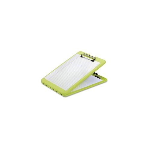 SKILCRAFT Portable Desktop Clipboard - 0.50" Clip Capacity - Paper, Pen, Pencil - 8 1/2" x 11" - Low Profile - Plastic - Yellow - 1 Each