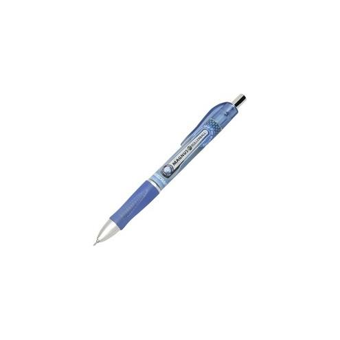 SKILCRAFT .5mm Retractable Rollerball Pen - 0.5 mm Pen Point Size - Needle Pen Point Style - Refillable - Retractable - Blue Pigment-based Ink - Plastic Barrel - 1 Dozen