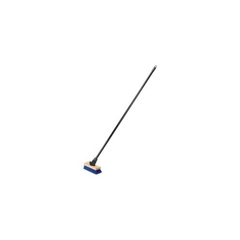 SKILCRAFT FlexSweep Deck Brush w/ FlexSweep Handle - Poly Bristle - Steel Handle - 1 Each