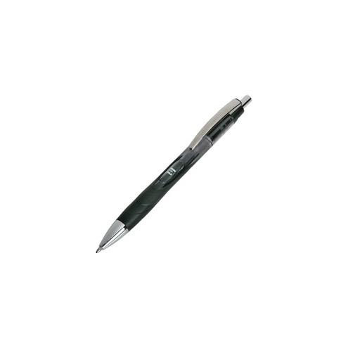 SKILCRAFT Vista Gel Ink Pen - Bold Pen Point - Retractable - Black Gel-based Ink - 12 / Dozen