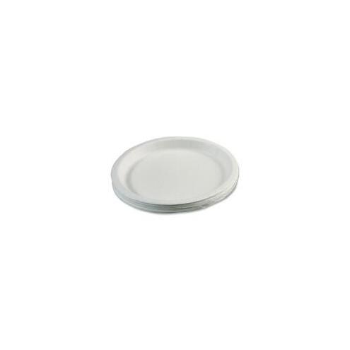 SKILCRAFT Disposable Paper Plate - 9" Diameter Plate - Paper Plate - White - 1000 Piece(s) / Box