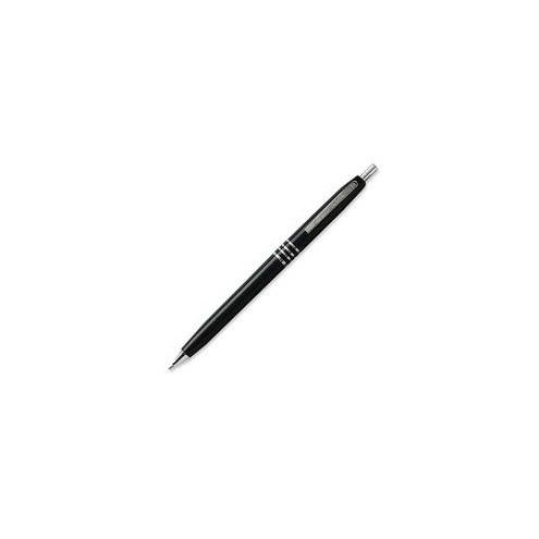 SKILCRAFT Retractable Ballpoint Pen - Medium Pen Point - Refillable - Retractable - Black - Black Barrel - 12 / Dozen