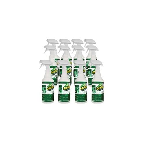 OdoBan Eucalyptus Deodorizer Disinfectant Spray - Ready-To-Use Spray - 32 fl oz (1 quart) - Eucalyptus Scent - 12 / Carton - Green