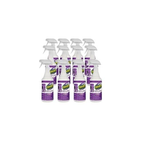 OdoBan Lavender Deodorizer Disinfectant Spray - Ready-To-Use Spray - 32 fl oz (1 quart) - Lavender Scent - 12 / Carton - Purple