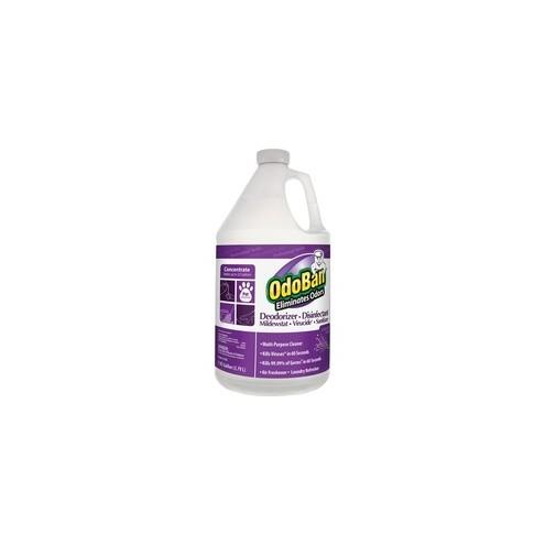 OdoBan Deodorizer Disinfectant Cleaner Concentrate - Concentrate Liquid - 128 fl oz (4 quart) - Lavender Scent - 1 Each - Purple