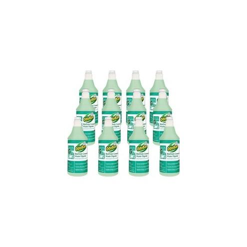 OdoBan BioDrain Grease/Waste Digester - Ready-To-Use Liquid - 32 fl oz (1 quart) - 12 / Carton - Green