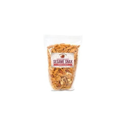 Office Snax Crunchy/Salty Sesame Snax Mix - Resealable Box - Crunch, Salty - Bag - 1.62 lb - 1 Bag