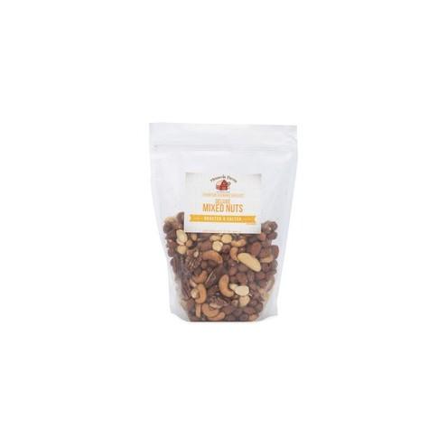 Office Snax Deluxe Mixed Nuts - Resealable Bag, Trans Fat Free - Roasted & Salted - 1.06 lb - 1 Bag