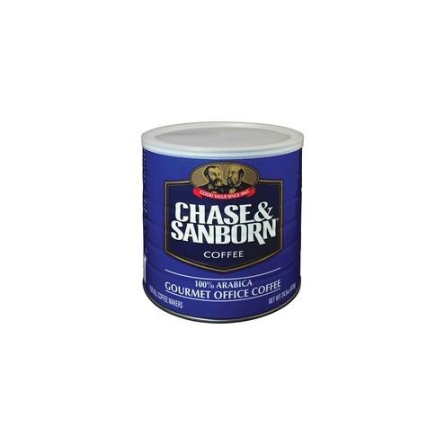 Chase and Sanborn Office Snax Arabica Coffee Ground - Regular - Arabica - 34.5 oz Per Can - 1 Each