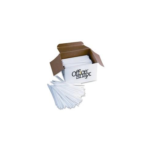 Office Snax Breakroom Stir Sticks - Plastic - 1000 / Box - White