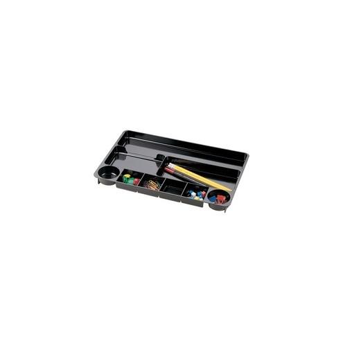 OIC Nine Compartment Drawer Organizer Tray - 9 Compartment(s) - 1.1" Height x 14" Width x 9" Depth - Black - 1Each