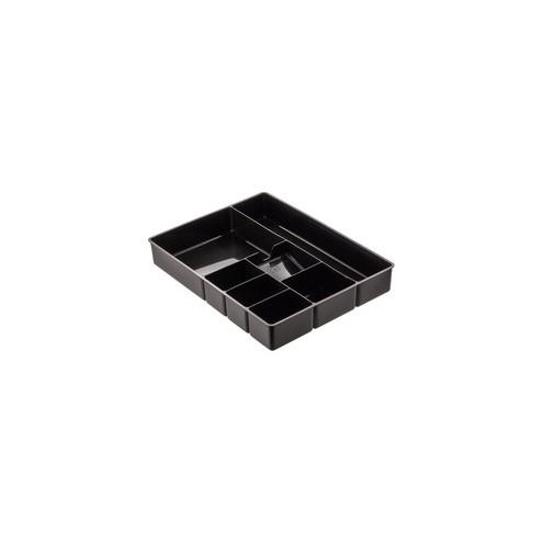 OIC 7-Compartment Deep Desk Drawer Tray - 7 Compartment(s) - 2.3" Height x 11.5" Width15.1" Length - Black - 1Each
