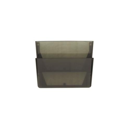OIC Wall Mountable Space-Saving Files - 2 Compartment(s) - 10.6" Height x 13" Width x 4.2" Depth - Smoke - Plastic - 2 / Box