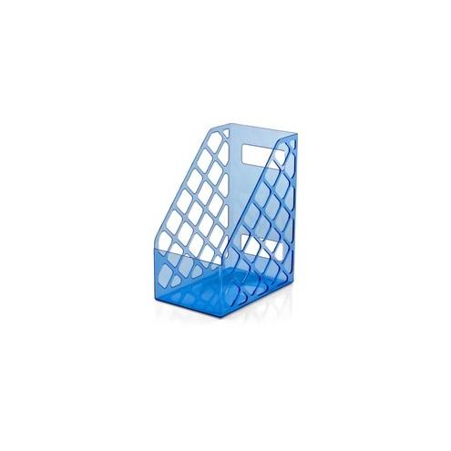 OIC Blue Glacier Large Magazine File - Transparent Blue - 1 Each