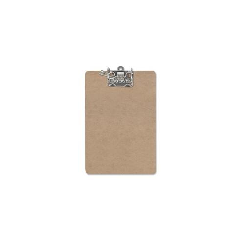 OIC Steel Clip Archboard - 2" Clip Capacity - 8 1/2" x 11" - Arch - Hardboard - Brown - 1 Each