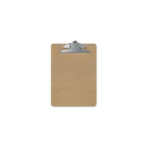 OIC Letter-size Clipboards - 1" Clip Capacity - 8 1/2" x 11" - Spring Clip - Hardboard - Brown - 3 / Pack