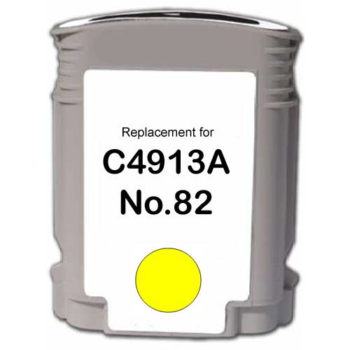 Replacement For HP C4913A (HP 82) Yellow Inkjet Cartridge