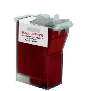 Replacement For Pitney Bowes 797-0 Red Inkjet Cartridge