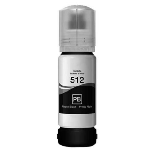 Replacement For Epson T512120-S Photo Black EcoTank T512 Pigment Ink Bottle