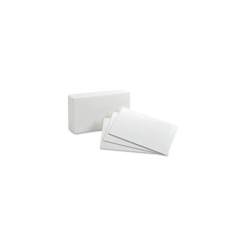 Oxford Blank Index Card - 3" x 5" - 85 lb Basis Weight - 100 / Pack - White