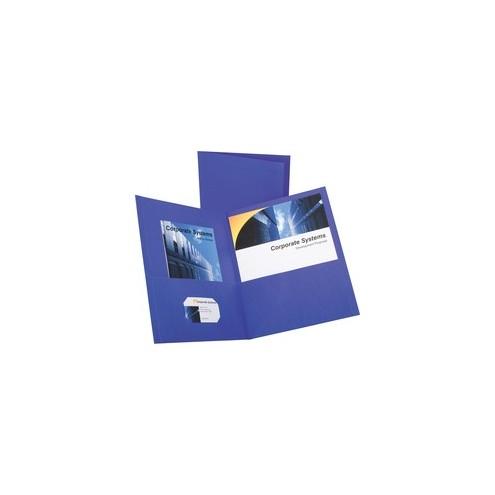 Oxford Twin Pocket Letter-size Folders - Letter - 8 1/2" x 11" Sheet Size - 100 Sheet Capacity - 2 Inside Front & Back Pocket(s) - Leatherette Paper - Purple - Recycled - 25 / Box