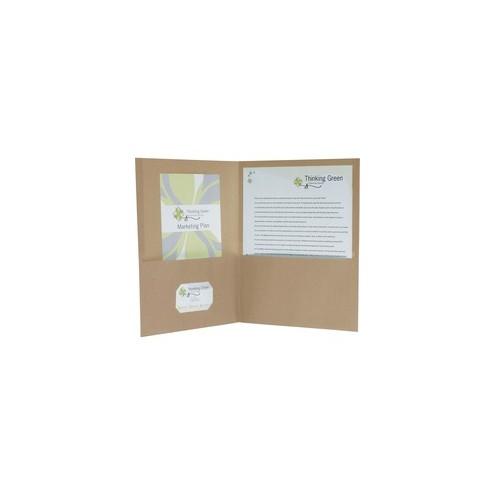 Pendaflex Oxford EarthWise Recycled Twin Pocket Folders - Letter - 8 1/2" x 11" Sheet Size - 100 Sheet Capacity - 2 Pocket(s) - Fiber - Natural - Recycled - 25 / Box