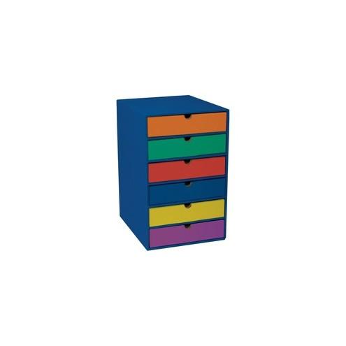 Classroom Keepers 6-Shelf Organizer - 17.8" Height x 13.5" Width x 12" Depth - Recycled - Blue - 1Each