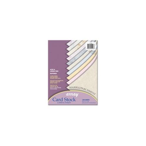 Pacon Laser, Inkjet Print Card Stock - Letter - 8 1/2" x 11" - 65 lb Basis Weight - Textured, Parchment, Marble - 1 Pack - Blue, Gray, Cherry, Tan, Lilac, Natural, Gold, Blue, Pink