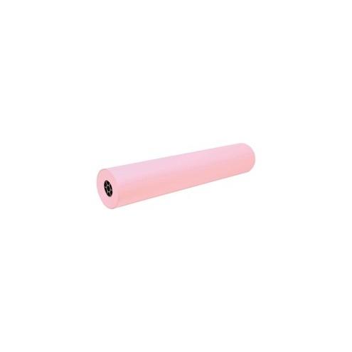 Decorol Flame Retardant Art Roll - Art Project, Mural, Collage, Bulletin Board, Table Cover - 7.44" x 36"1000 ft - 1 Roll - Pink - Sulphite